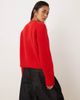 Abercrombie & Fitch Abercrombie & Fitch crew neck button up cardigan in red - 2