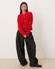 Abercrombie & Fitch Abercrombie & Fitch crew neck button up cardigan in red - 3