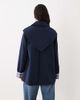 Abercrombie & Fitch Abercrombie & Fitch cropped A-line trench with plaid detail in navy - 4