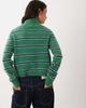 Abercrombie & Fitch Abercrombie & Fitch cropped knit collar cardigan in green and white stripe-Multi - 4