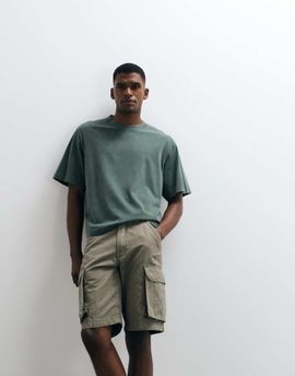 Abercrombie & Fitch Abercrombie & Fitch cropped premium heavyweight t-shirt in washed green