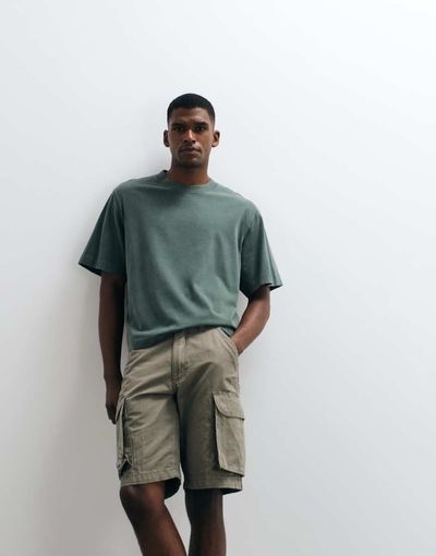 Abercrombie & Fitch Abercrombie & Fitch cropped premium heavyweight t-shirt in washed green