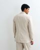 Abercrombie & Fitch Abercrombie & Fitch crosshatch single breasted blazer in cream - part of a set-White - 4