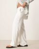 Abercrombie & Fitch Abercrombie & Fitch Curve high rise linen blend tailored pants in white - 2
