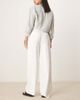 Abercrombie & Fitch Abercrombie & Fitch Curve high rise linen blend tailored pants in white - 4