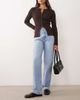 Abercrombie & Fitch Abercrombie & Fitch Curve Love 90s relaxed straight leg jeans in light blue wash - 1