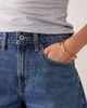 Abercrombie & Fitch Abercrombie & Fitch Curve Love high rise dad fit denim shorts in indigo blue - 4