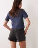 Abercrombie & Fitch Abercrombie & Fitch Curve Love high rise denim a-line shorts in washed black - 3