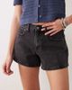 Abercrombie & Fitch Abercrombie & Fitch Curve Love high rise denim a-line shorts in washed black - 4