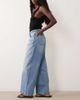 Abercrombie & Fitch Abercrombie & Fitch Curve Love high rise wide leg jeans in light blue wash - 3