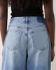 Abercrombie & Fitch Abercrombie & Fitch Curve Love high rise wide leg jeans in light blue wash - 4