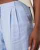 Abercrombie & Fitch Abercrombie & Fitch curve love low rise linen mix pants in blue - 2