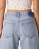 Abercrombie & Fitch Abercrombie & Fitch curve love low rise ultra loose jeans in light wash-Blue - 4