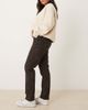 Abercrombie & Fitch Abercrombie & Fitch Curve Love mid rise straight jeans in brown leopard print - 2