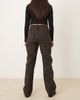 Abercrombie & Fitch Abercrombie & Fitch curve love relaxed 90s fit jeans in chocolate cheetah print-Brown - 2