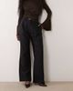 Abercrombie & Fitch Abercrombie & Fitch Curve Love Sloane high rise wide leg pants with belt in black - 1
