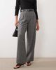 Abercrombie & Fitch Abercrombie & Fitch Curve Love Sloane wool blend pleated wide leg pants in dark gray - 1