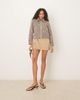 Abercrombie & Fitch Abercrombie & Fitch denim front zip workwear jacket in leopard print-Multi - 4