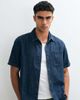 Abercrombie & Fitch Abercrombie & Fitch denim short sleeve workwear shirt in blue - 1