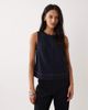 Abercrombie & Fitch Abercrombie & Fitch denim sleeveless top in indigo-Navy - 1