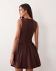 Abercrombie & Fitch Abercrombie & Fitch dropped waist mini dress in brown - 4