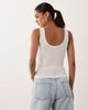 Abercrombie & Fitch Abercrombie & Fitch embroidered logo scoop neck tank top in white - 4