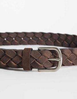 Abercrombie & Fitch Abercrombie & Fitch faux leather braided belt in brown
