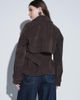 Abercrombie & Fitch Abercrombie & Fitch faux suede belted short trench in dark brown - 3
