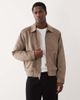 Abercrombie & Fitch Abercrombie & Fitch faux suede bomber jacket with collar in light brown - 1