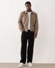 Abercrombie & Fitch Abercrombie & Fitch faux suede bomber jacket with collar in light brown - 2