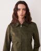 Abercrombie & Fitch Abercrombie & Fitch fitted 90s faux suede jacket in khaki green - 4