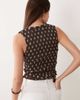 Abercrombie & Fitch Abercrombie & Fitch floral print ruched v-neck top in brown - 4