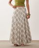Abercrombie & Fitch Abercrombie & Fitch flowy midaxi skirt in white and brown plaid - 2