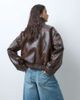 Abercrombie & Fitch Abercrombie & Fitch funnel neck bomber jacket in washed brown - 2