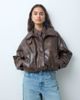 Abercrombie & Fitch Abercrombie & Fitch funnel neck bomber jacket in washed brown - 3