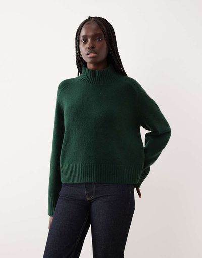 Abercrombie & Fitch Abercrombie & Fitch funnel neck sweater in green