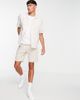 Abercrombie & Fitch Abercrombie & Fitch geo tile print short sleeve resort shirt in tan-Brown - 3