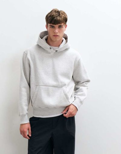 Abercrombie & Fitch Abercrombie & Fitch heavyweight hoodie in light gray