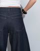 Abercrombie & Fitch Abercrombie & Fitch high rise barrel jeans in dark indigo-Navy - 3
