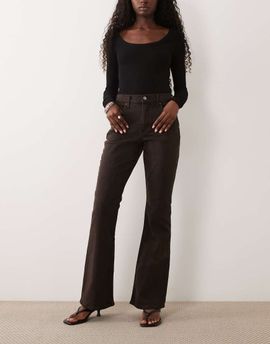 Abercrombie & Fitch Abercrombie & Fitch high rise bootcut fit jeans in brown