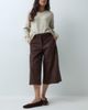 Abercrombie & Fitch Abercrombie & Fitch high rise faux suede culottes in brown - 1