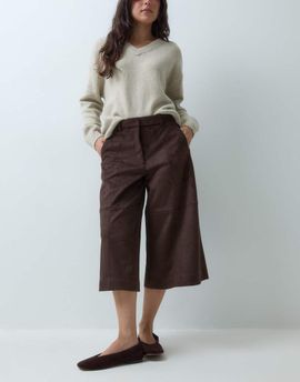 Abercrombie & Fitch Abercrombie & Fitch high rise faux suede culottes in brown