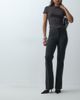 Abercrombie & Fitch Abercrombie & Fitch high rise flared trouser in black pinstripe - 1