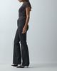 Abercrombie & Fitch Abercrombie & Fitch high rise flared trouser in black pinstripe - 2