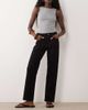 Abercrombie & Fitch Abercrombie & Fitch high rise straight leg jeans in black - 1