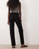 Abercrombie & Fitch Abercrombie & Fitch high rise straight leg jeans in black - 2