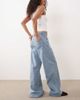 Abercrombie & Fitch Abercrombie & Fitch high rise wide leg jeans in light blue wash - 2