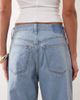 Abercrombie & Fitch Abercrombie & Fitch high rise wide leg jeans in light blue wash - 4