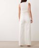 Abercrombie & Fitch Abercrombie & Fitch high rise wide leg jeans with frayed hem in white - 3