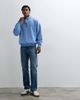 Abercrombie & Fitch Abercrombie & Fitch icon logo oversized 1/4 zip sweatshirt in washed blue - 2